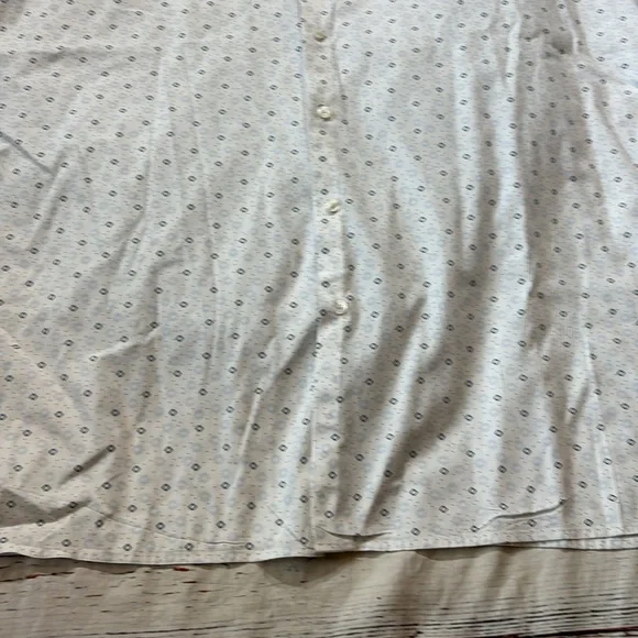 Perry Ellis Geometric Print Cotton Stretch Short Sleeve Button Down Shirt 4XLT - Picture 6 of 11